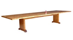 Mid 20th Century Swedish Birch Library Table of Large Proportions