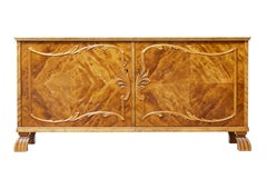 Mid-20th Century Swedish Birch Low Cabinet