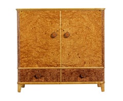 Mid 20th century Swedish burr elm cabinet