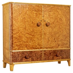 Mid 20th century Swedish burr elm cabinet