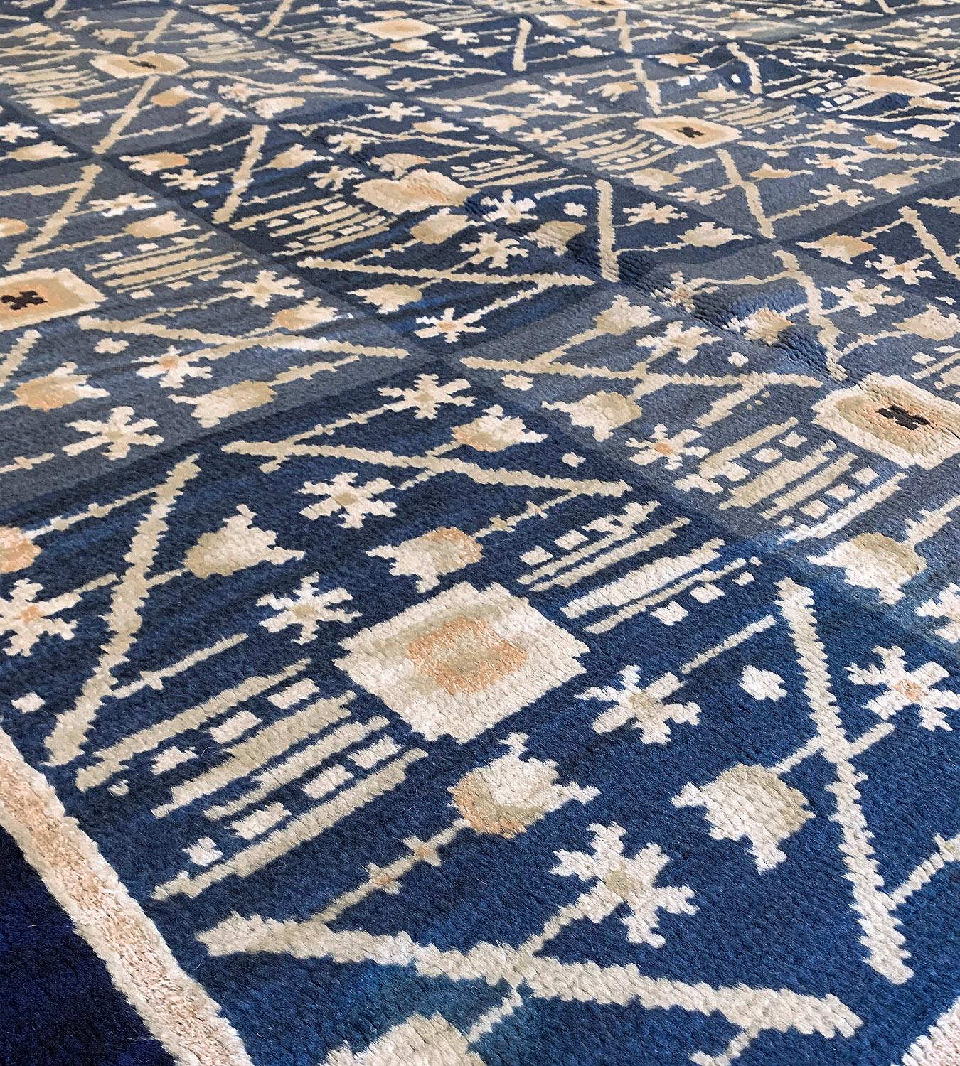 Schwedischer Deko-Teppich aus der Mitte des 20. Jahrhunderts (Moderne der Mitte des Jahrhunderts) im Angebot
