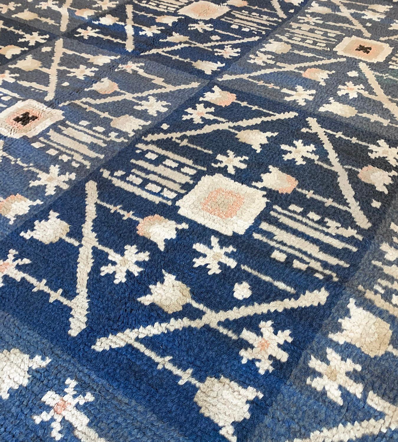 Schwedischer Deko-Teppich aus der Mitte des 20. Jahrhunderts (Wolle) im Angebot