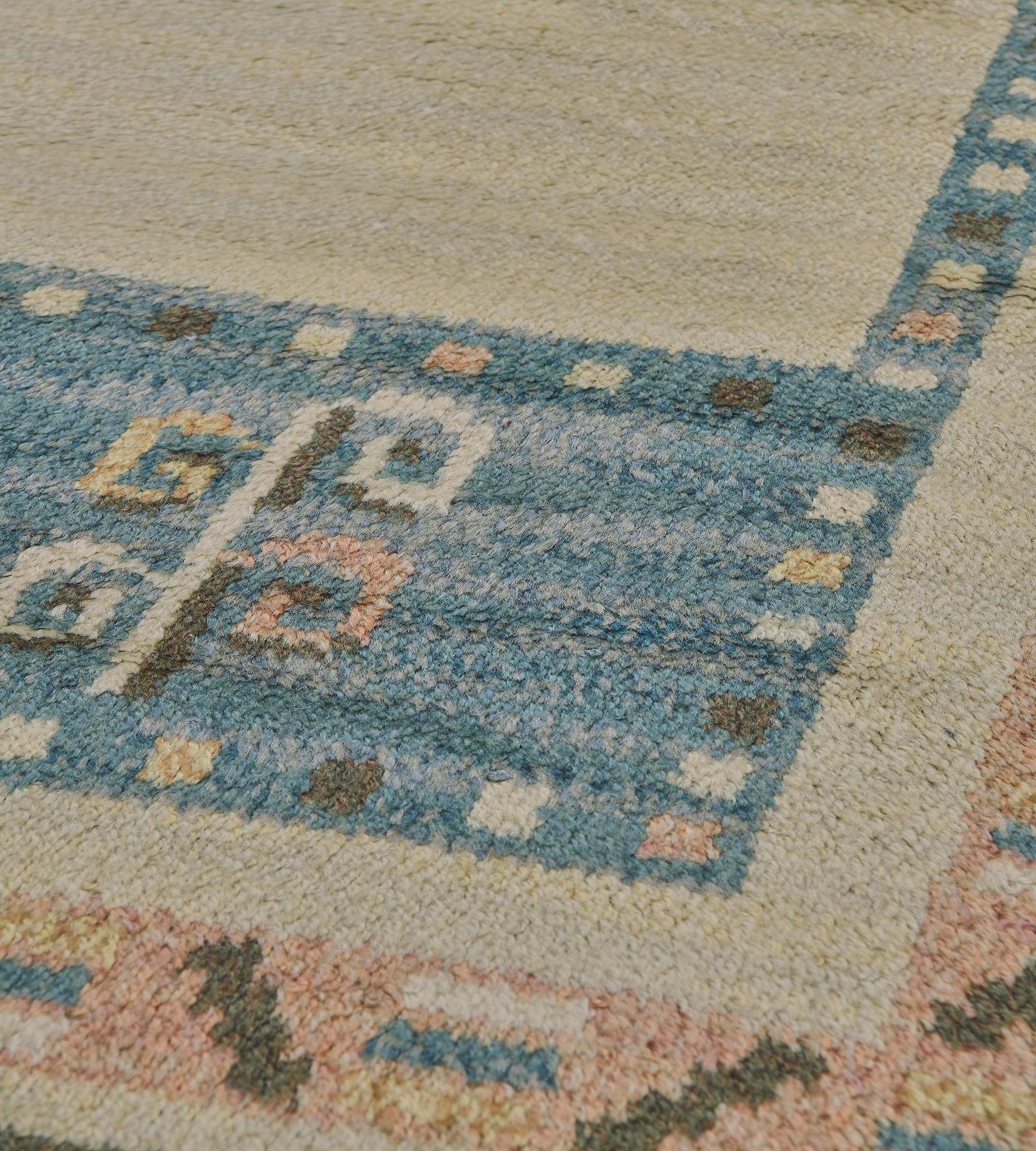 Wool Mid-20th Century Swedish Deco Rug For Sale