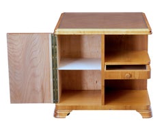 Mid 20th Century Swedish Elm Occasional Table Cabinet