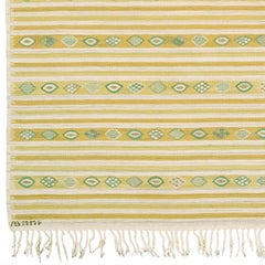 Mid-20th Century Yellow and Green Swedish Flatweave by Märta Måås-Fjetterström