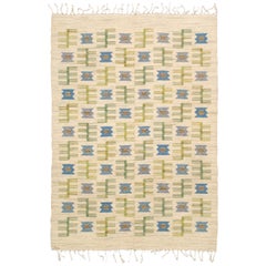 Mid-20th Century Swedish Flat-Weave Rug by Barbro Nilsson