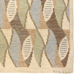 Mid-20th Century Swedish Flat-Weave Rug by Brita Grahn