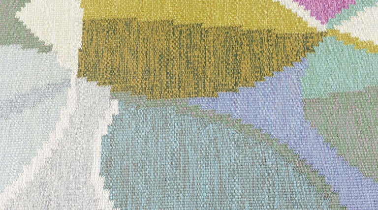 Mid-20th Century Swedish Flat Weave Rug by Ingegerd Silow at Doris Leslie Blau In Good Condition For Sale In New York, NY