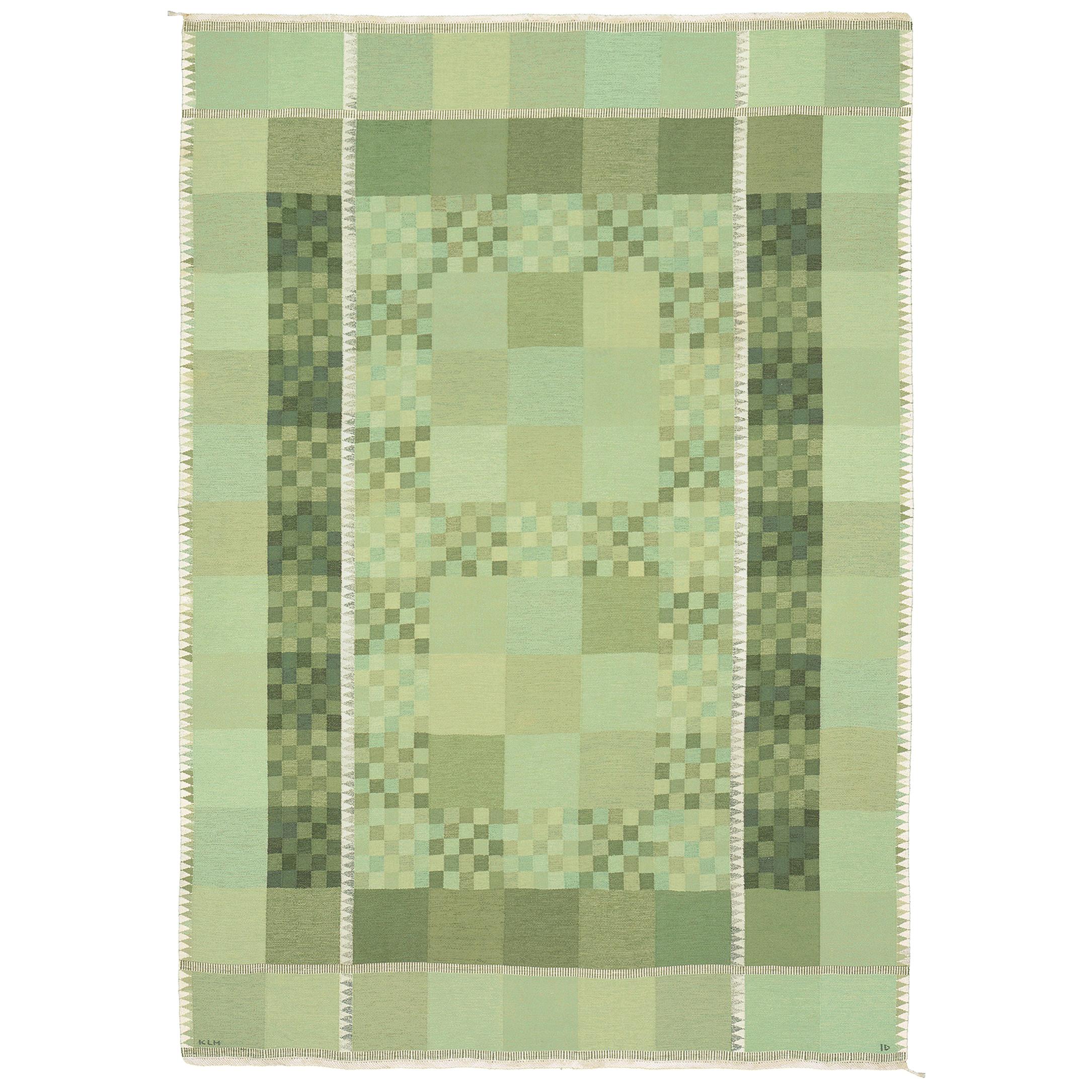 Mid 20th Century Swedish Flat Weave Rug by Ingrid Dessau