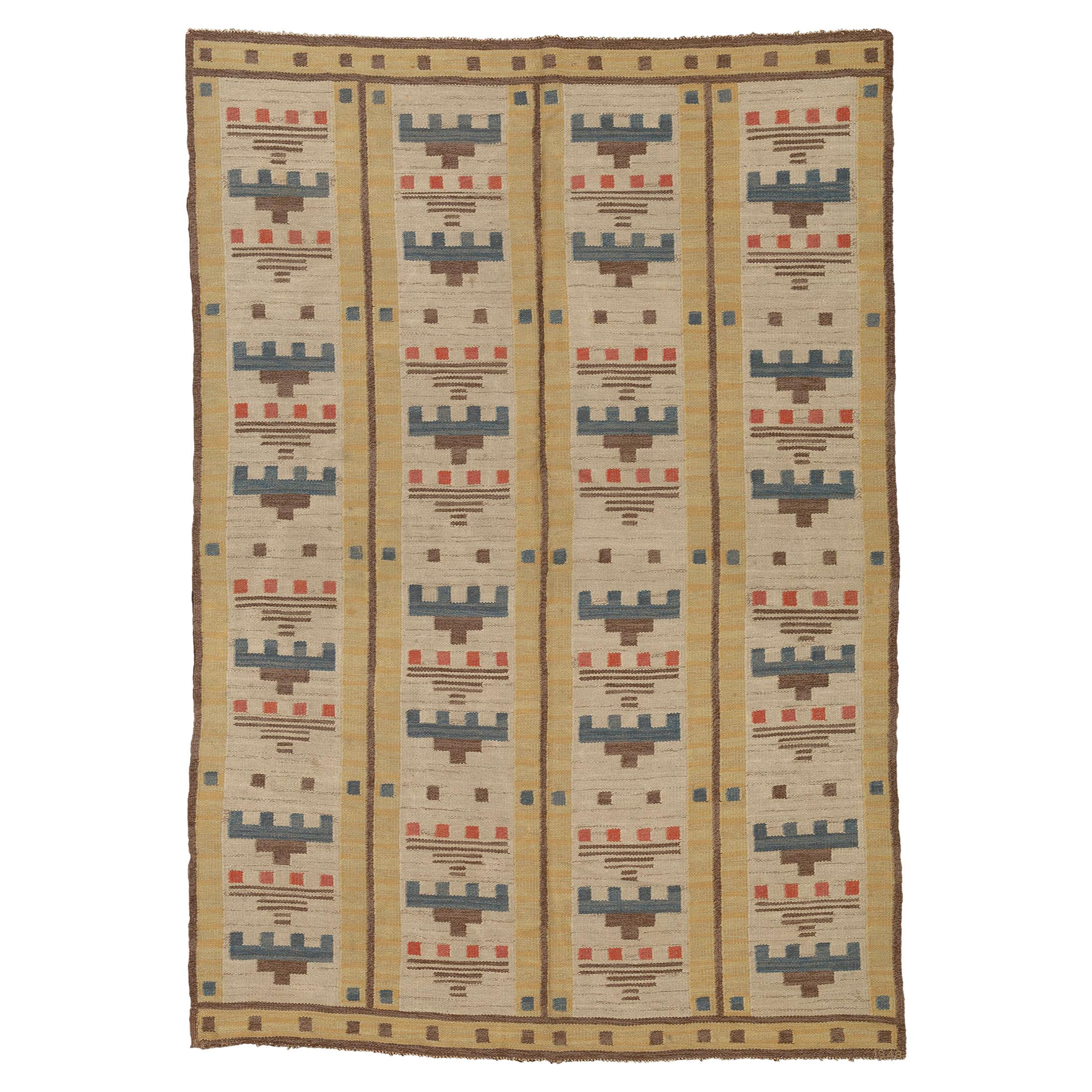 Mid 20th Century Swedish Flat Weave Rug