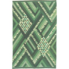 Vintage Mid-20th Century Swedish Flat Weave Rug