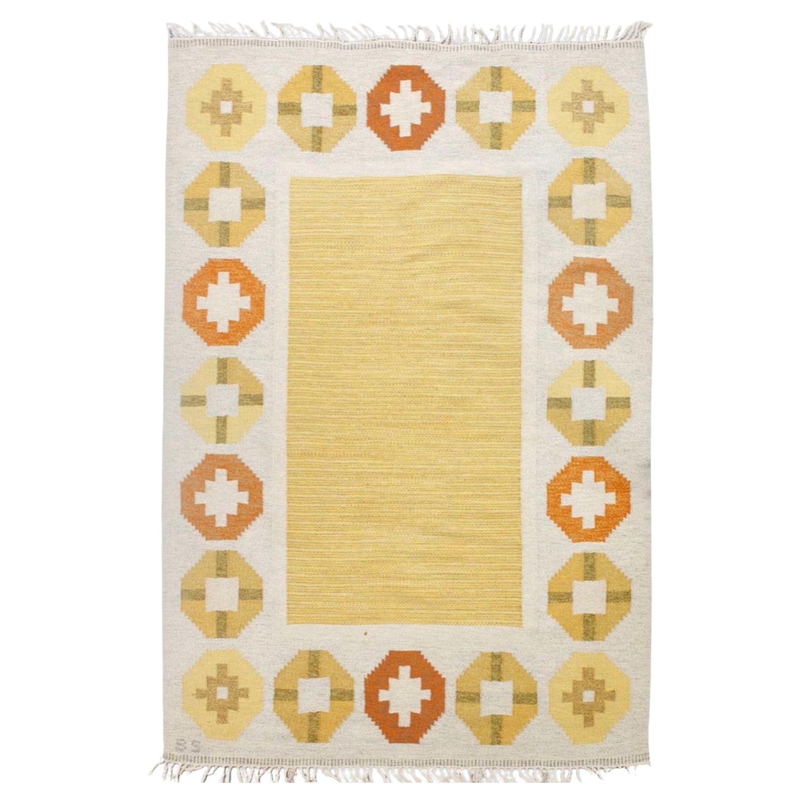 Mid 20th century Swedish flat weave rug