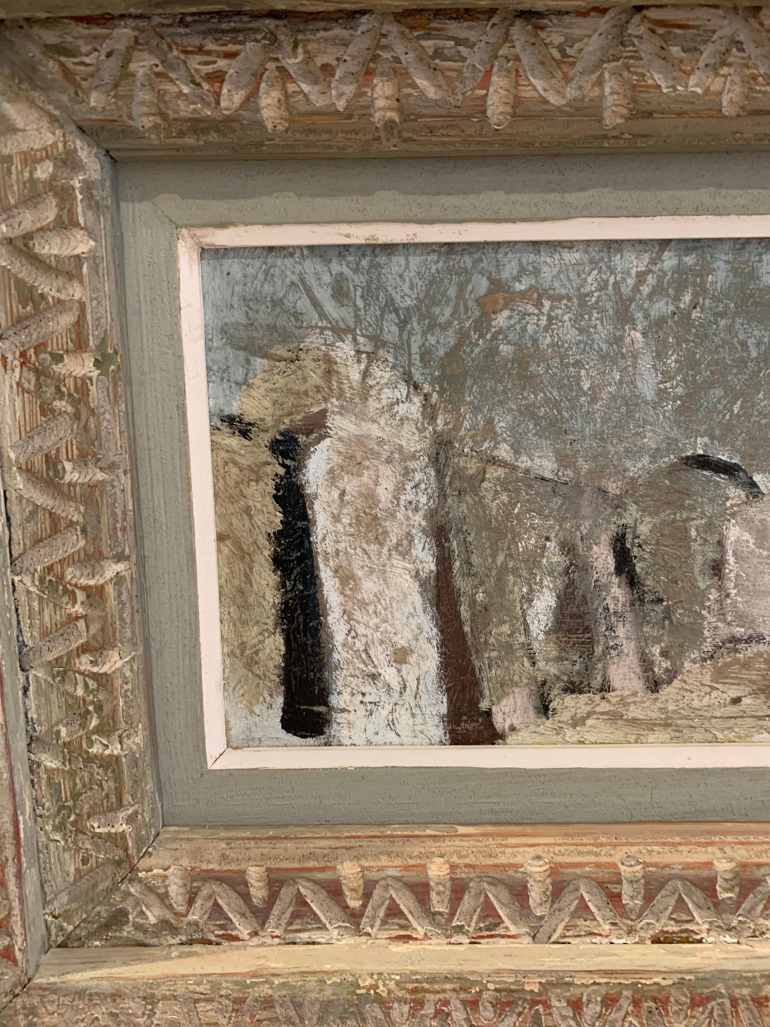 Other Mid-20th Century Swedish Framed Oil Painting on Board by Artist Ivar Morsing For Sale