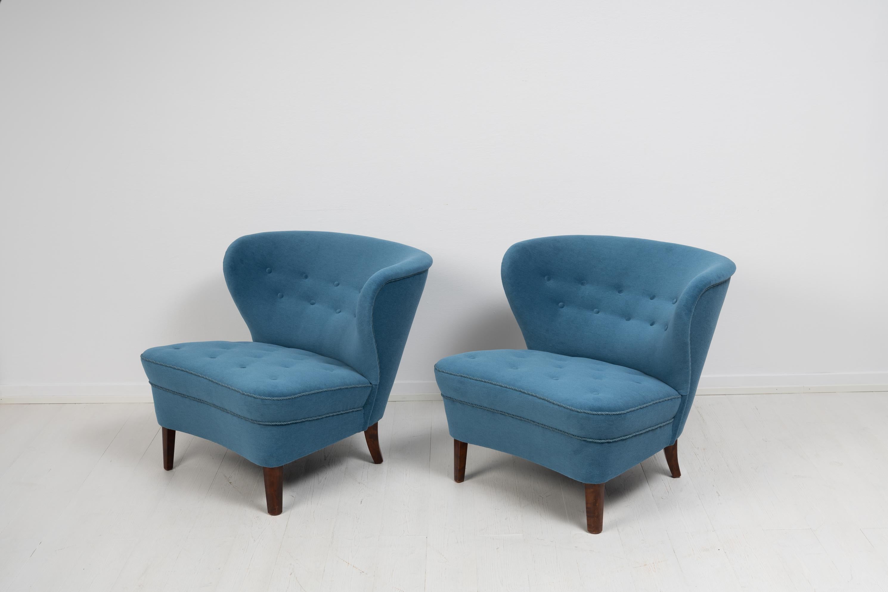 Mid 20th Century Swedish Modern Lounge Chairs by Gösta Jonsson 2