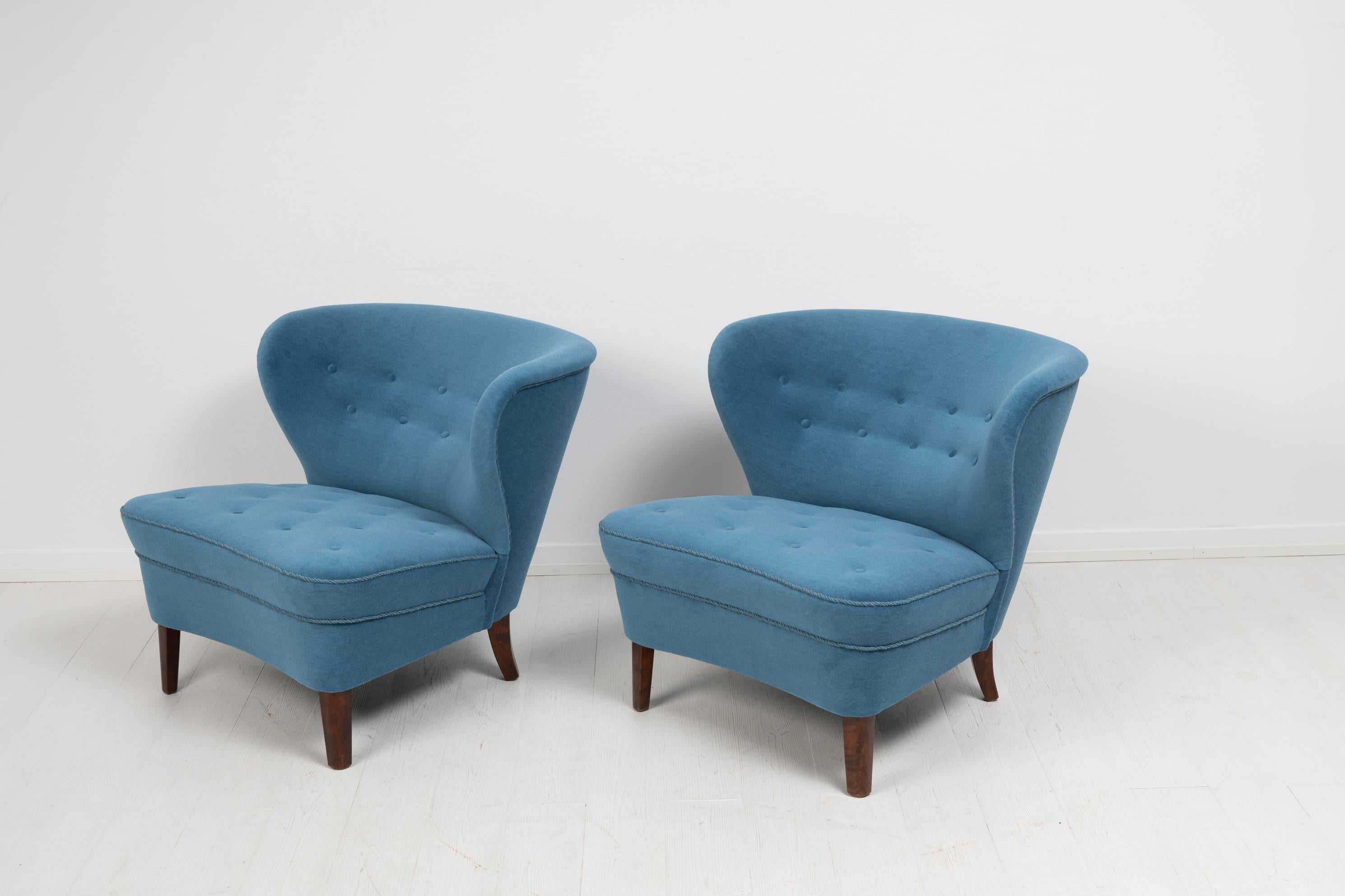 Mid 20th Century Swedish Modern Lounge Chairs by Gösta Jonsson 3