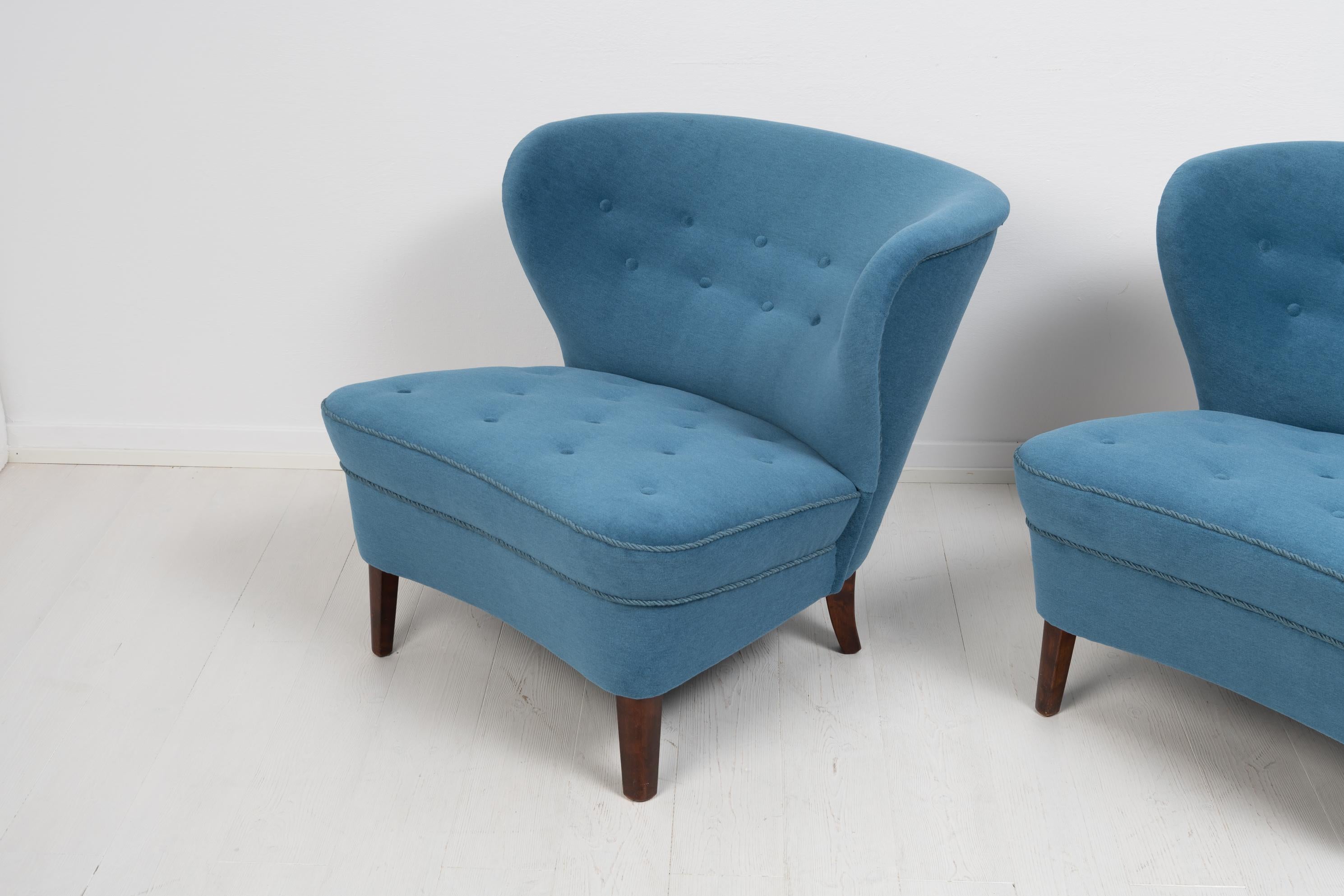 Mid 20th Century Swedish Modern Lounge Chairs by Gösta Jonsson 4