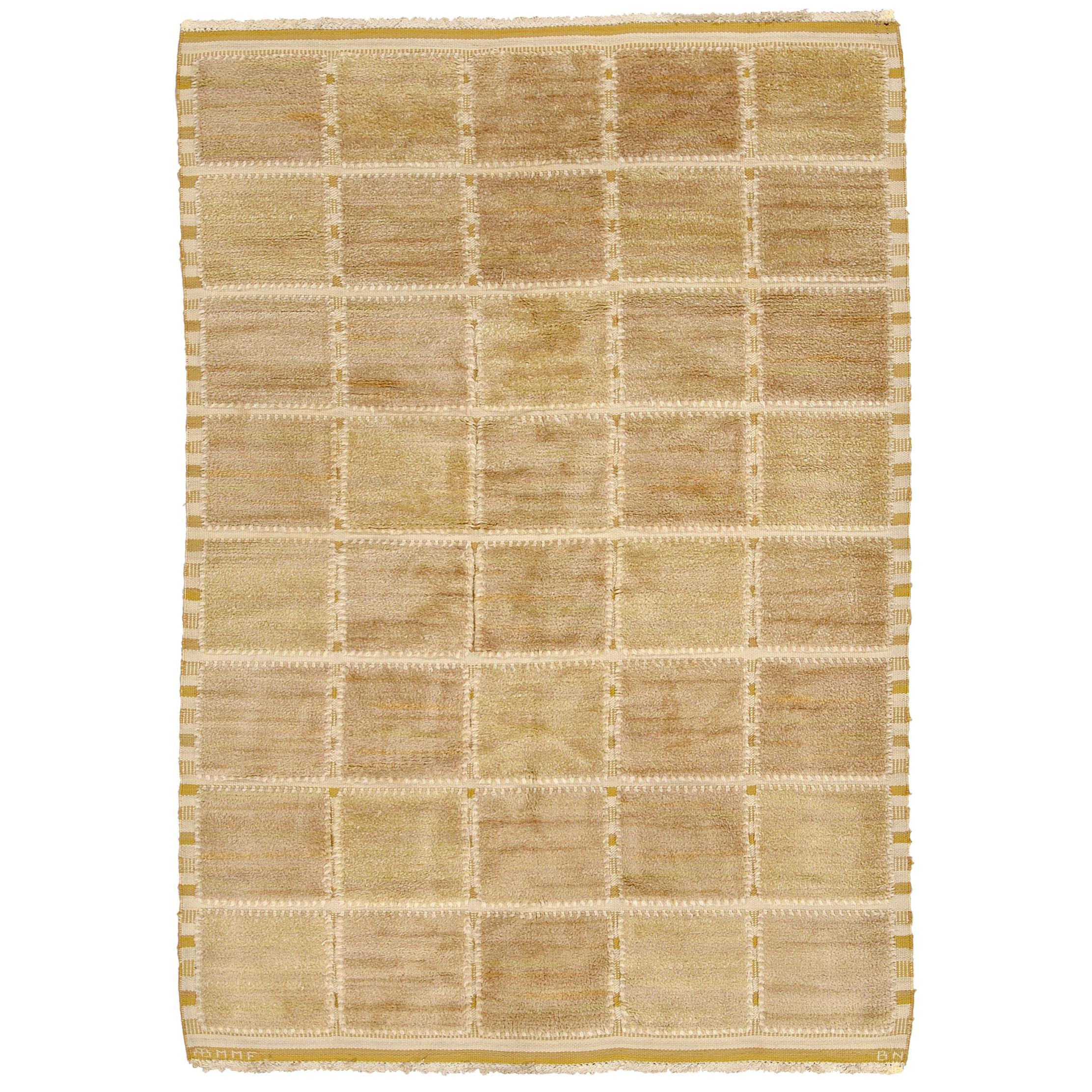 Mid-20th Century Swedish Pile Rug by Ab Märta Måås-fjetterström For Sale