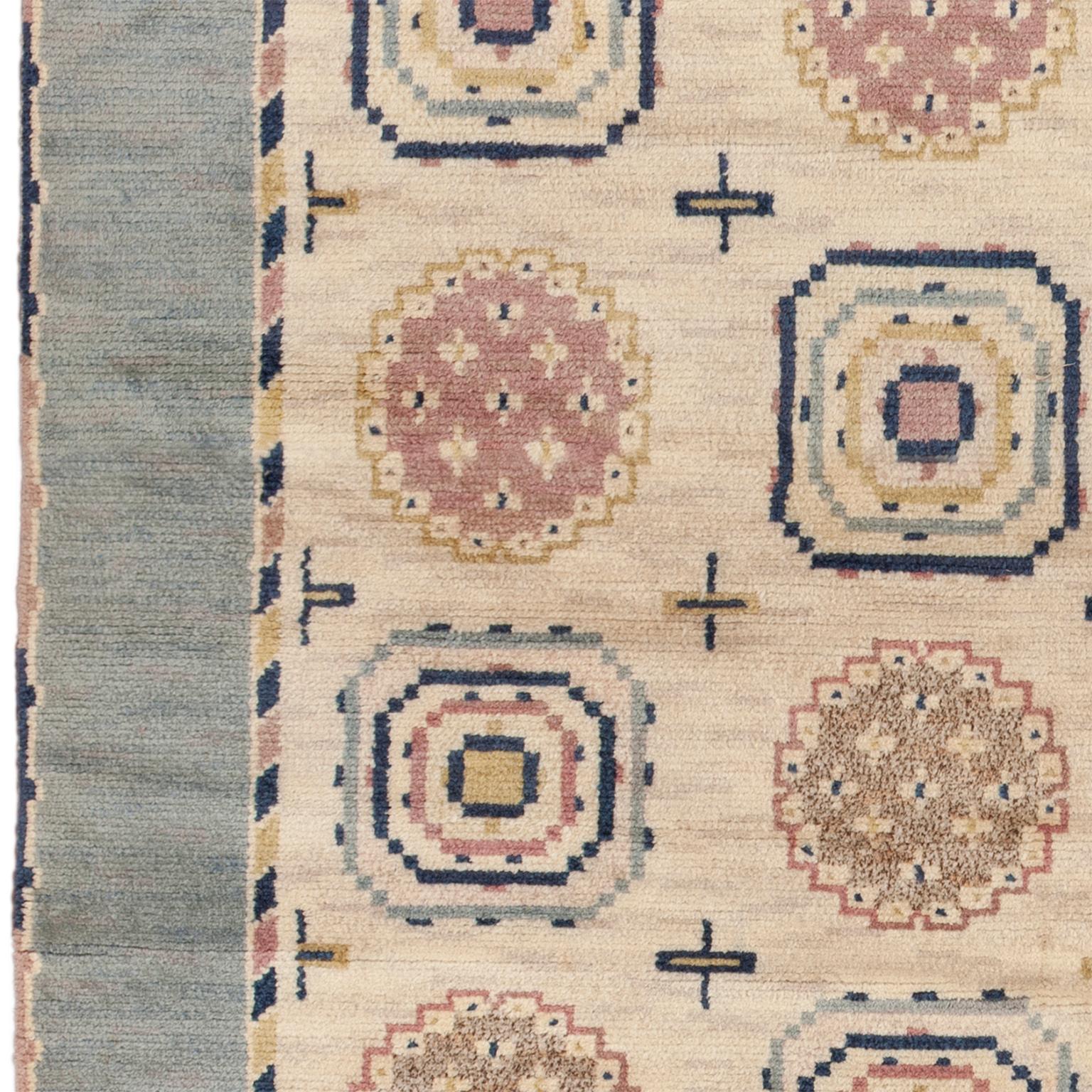 Hand-Woven Mid-20th Century Swedish Pile Rug by AB MMF