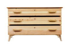 Mid 20th century Swedish pine chest of drawers