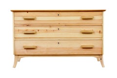 Mid 20th century Swedish pine chest of drawers