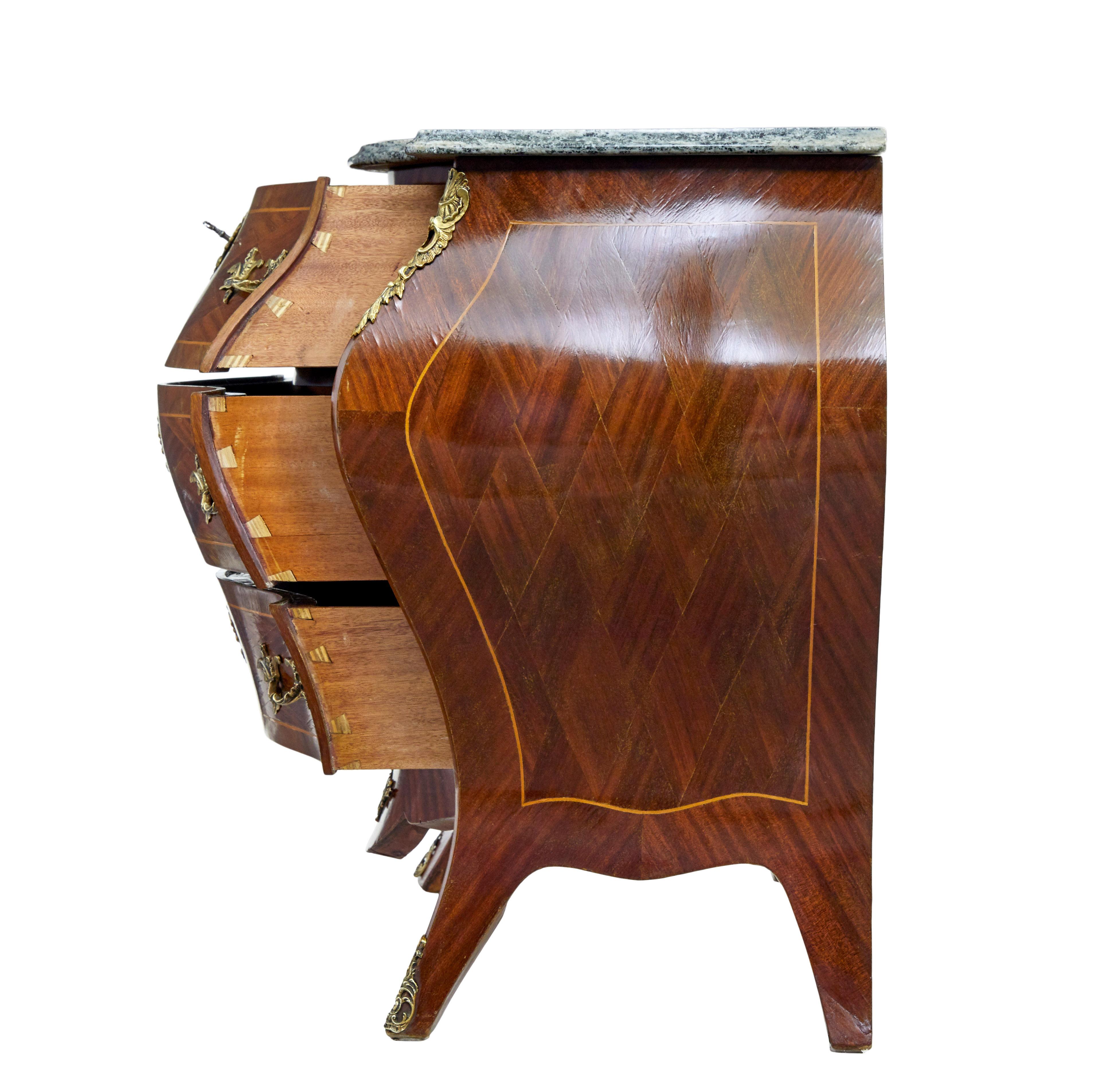 20th Century Mid 20th century Swedish rococo revival commode For Sale
