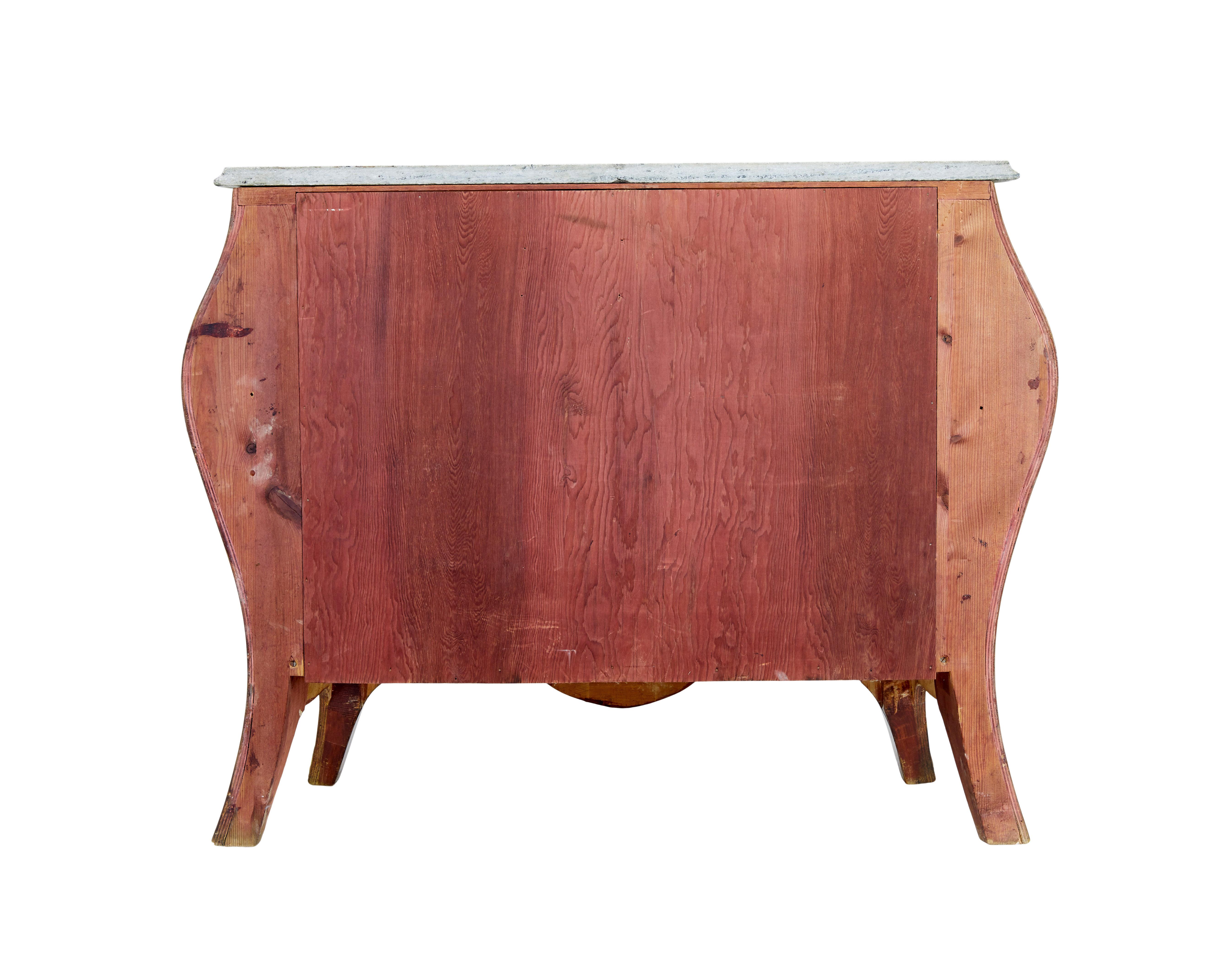Marble Mid 20th century Swedish rococo revival commode For Sale