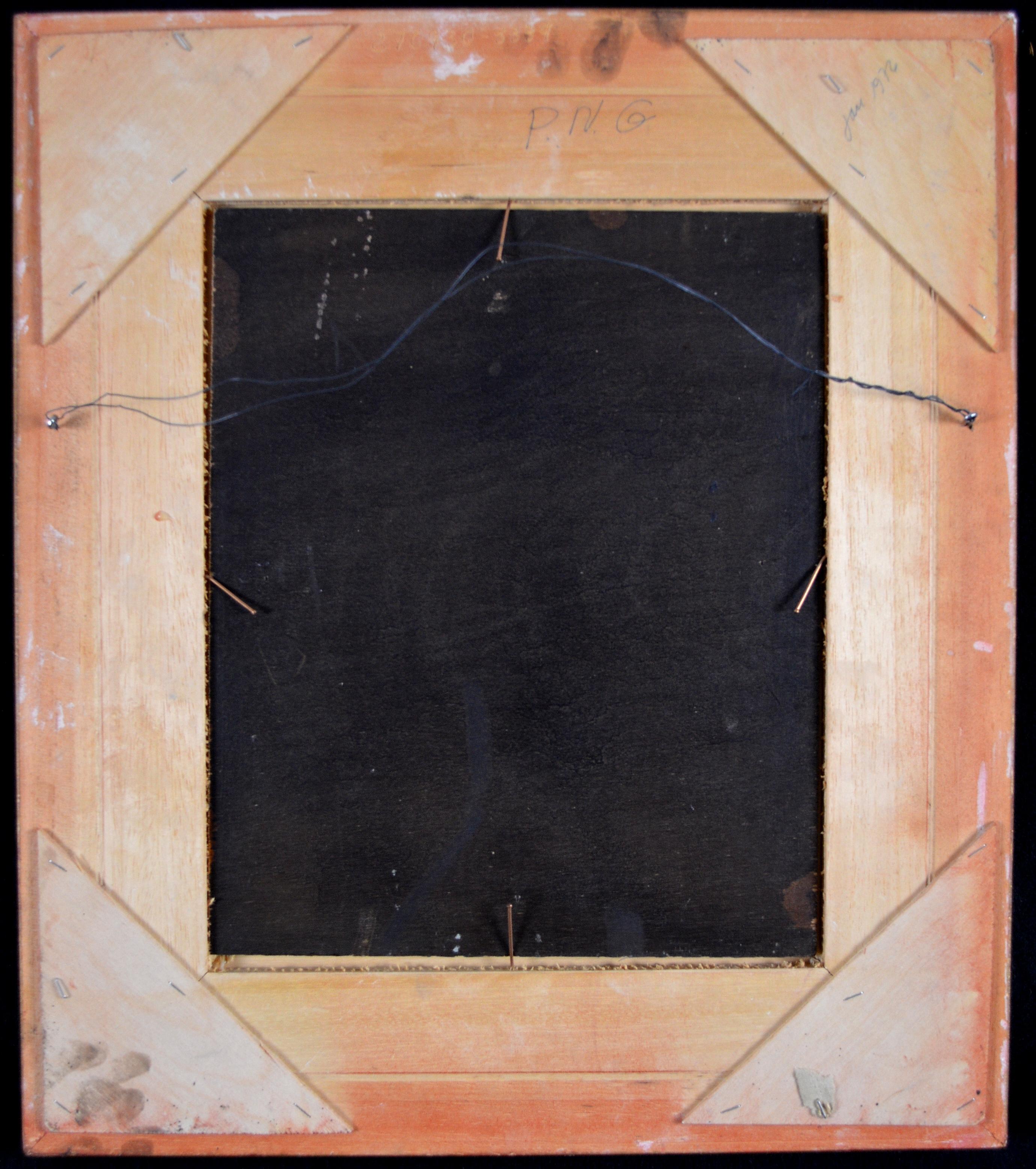 Marché aux fleurs - Peinture à l'huile figurative suédoise moderne du milieu du 20e siècle en vente 2