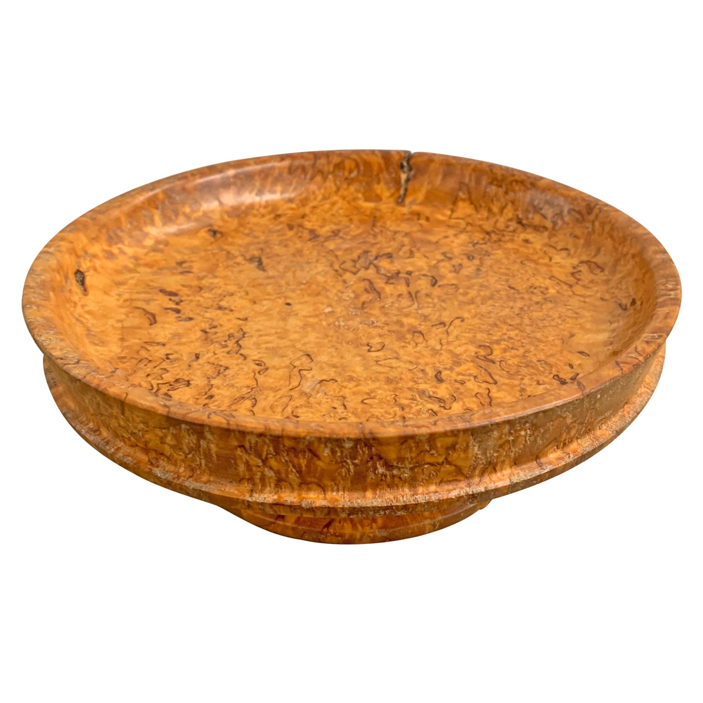 Mid-Century Modern Mid-20th Century Swedish Turned Burl Wood Dish