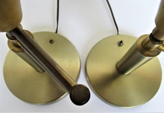 Mid-20th Century Swing Arm Brass Table Lamps