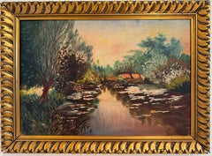 Ed Kleubühler “Waldweiher” Signed Swiss Oil Landscape Painting, circa 1950s