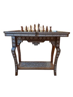 Mid-20th Century Syrian Damascus Inlaid Card, Chess, Backgammon, Games Table