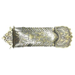 Mid-20th Century Syrian Silver and Gold Mezuzah Case