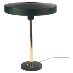 Mid 20th Century Table Lamp - Philips - Brass and Metal - Green Patina