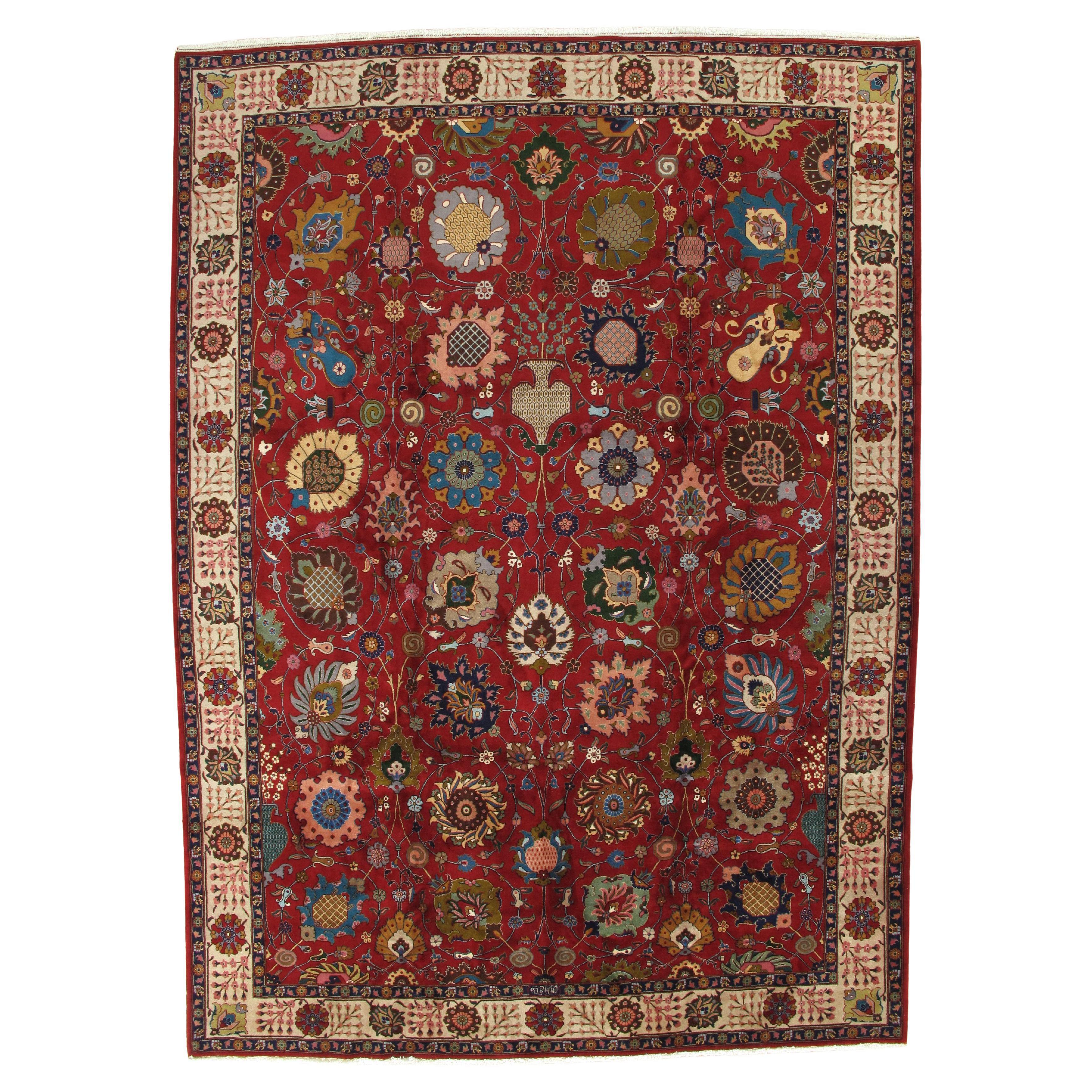 Mid-20th Century Tabriz Rug, A Masterpiece of Persian Revival Weaving Excellence