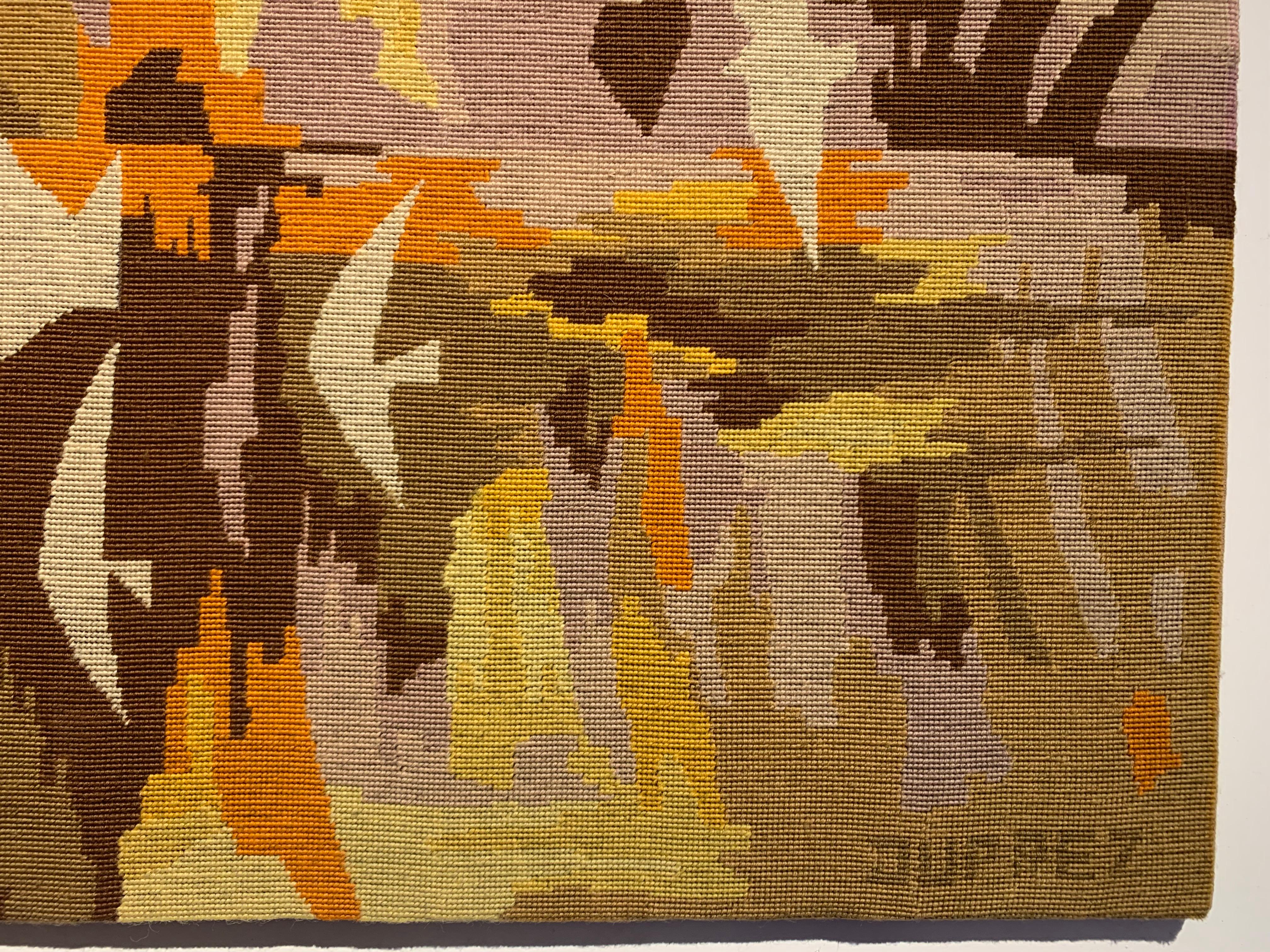 French Mid 20th Century Tapestry Signed “DUPREZ”  For Sale