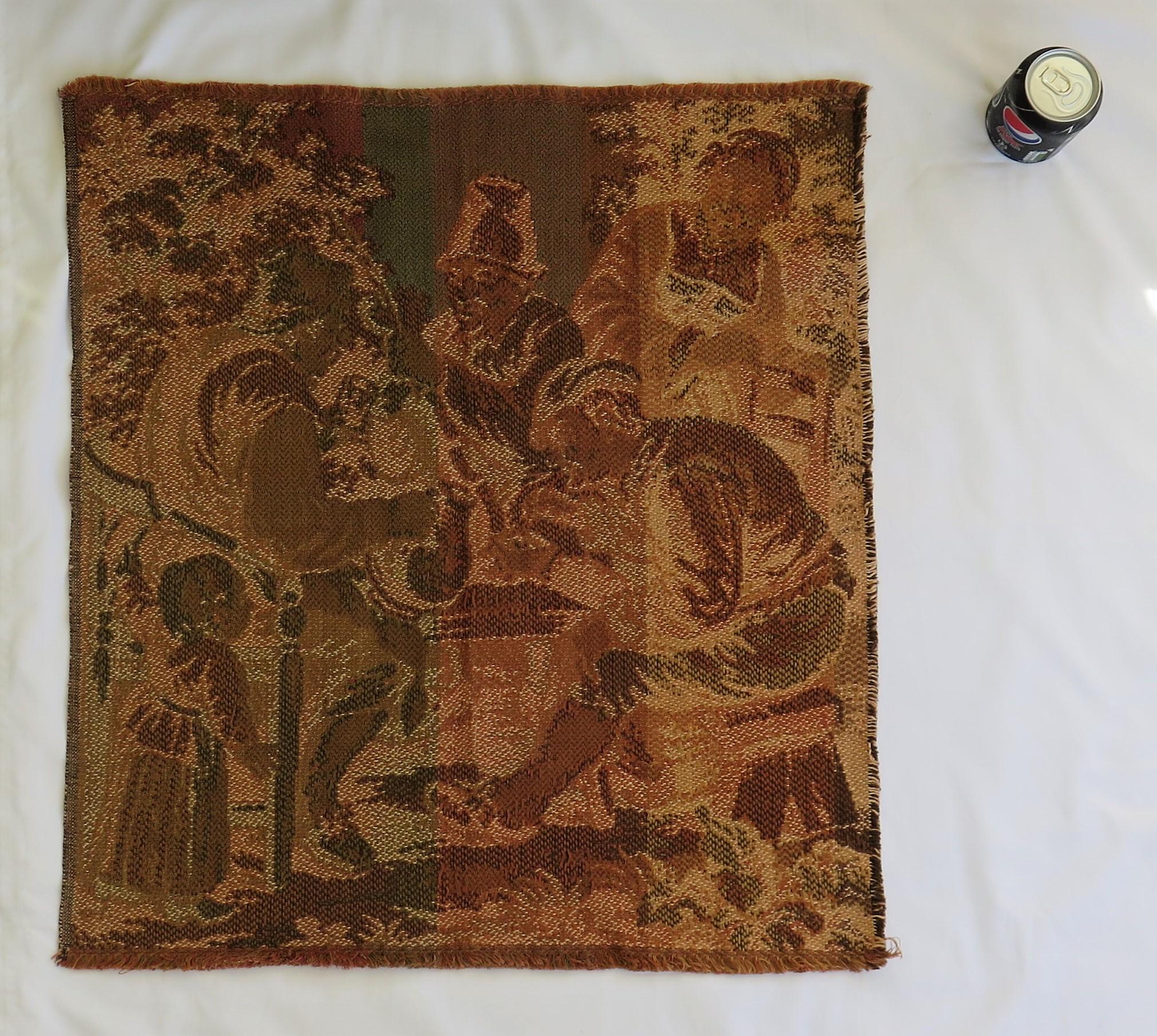 Tapestry Woven Panel of Figure Group Aubusson Style, French Circa 1930 For Sale 11