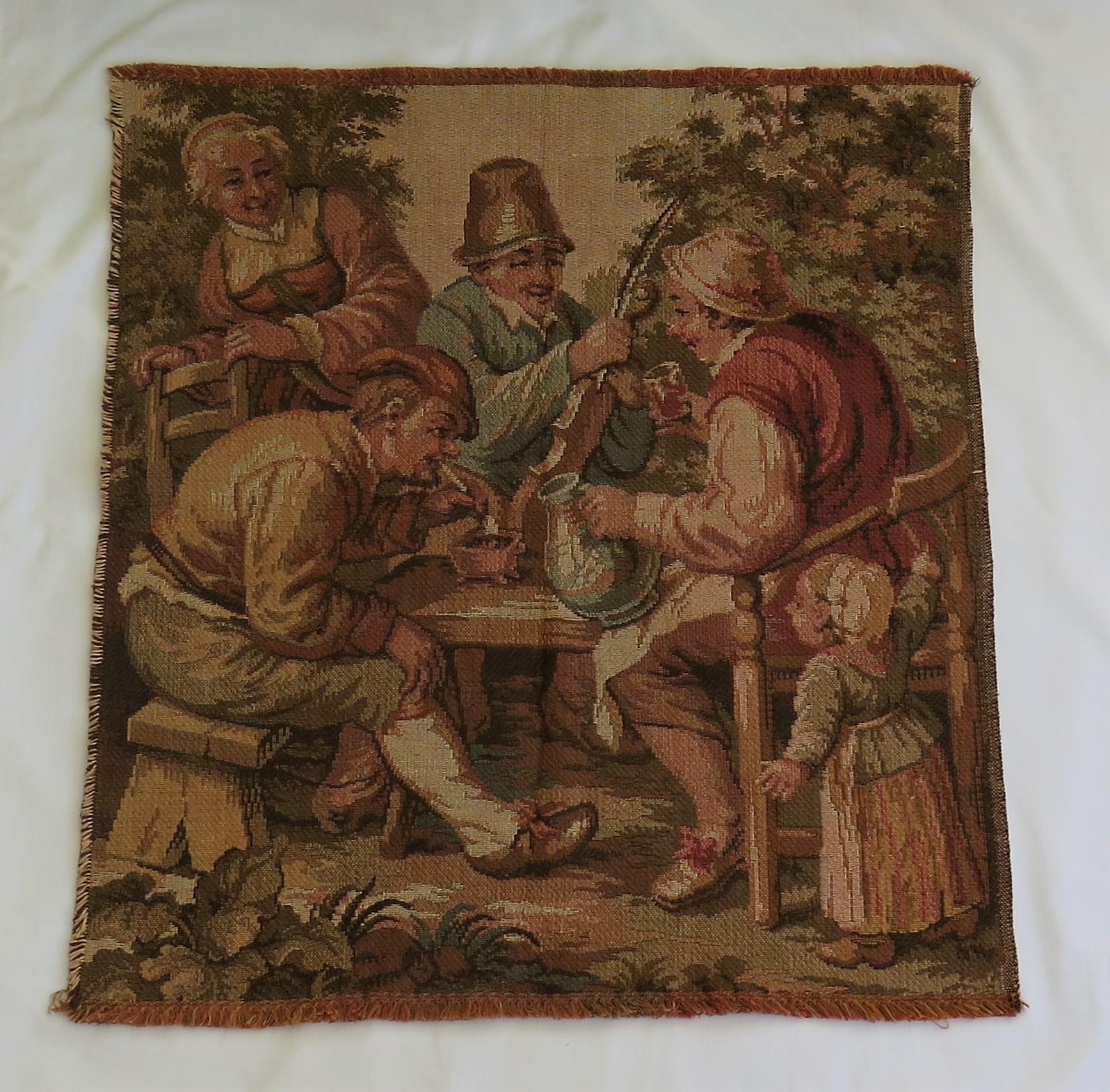 Tapestry Woven Panel of Figure Group Aubusson Style, French Circa 1930 In Good Condition For Sale In Lincoln, Lincolnshire