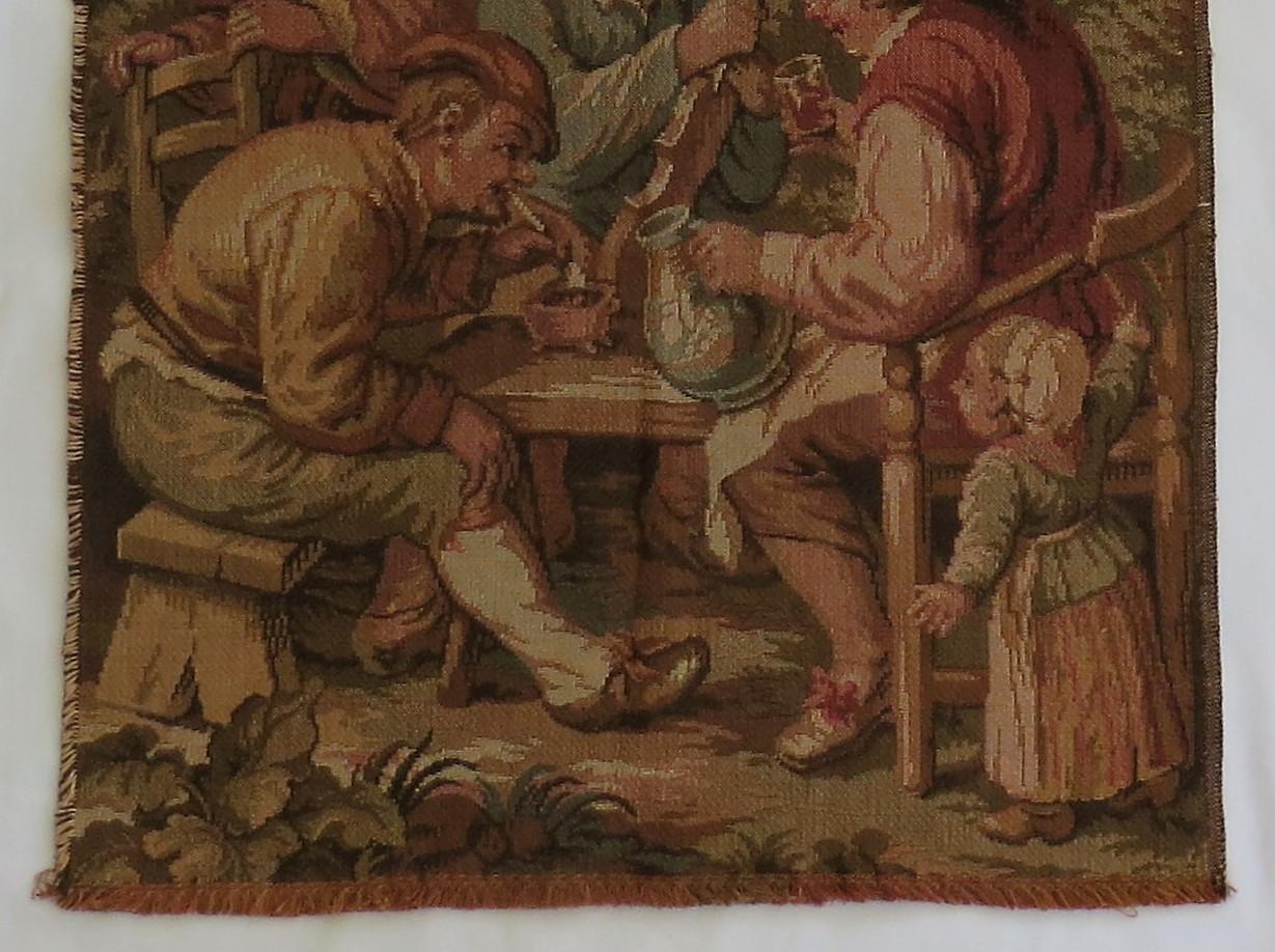 Tapestry Woven Panel of Figure Group Aubusson Style, French Circa 1930 For Sale 1