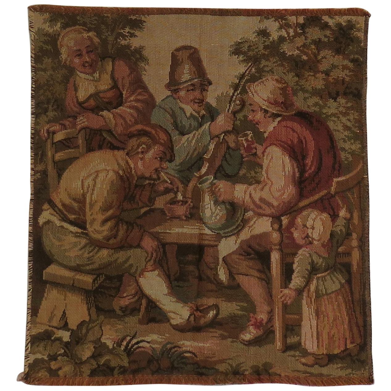 Mid-20th Century Tapestry Woven Panel of Figure Group Aubusson Style, French