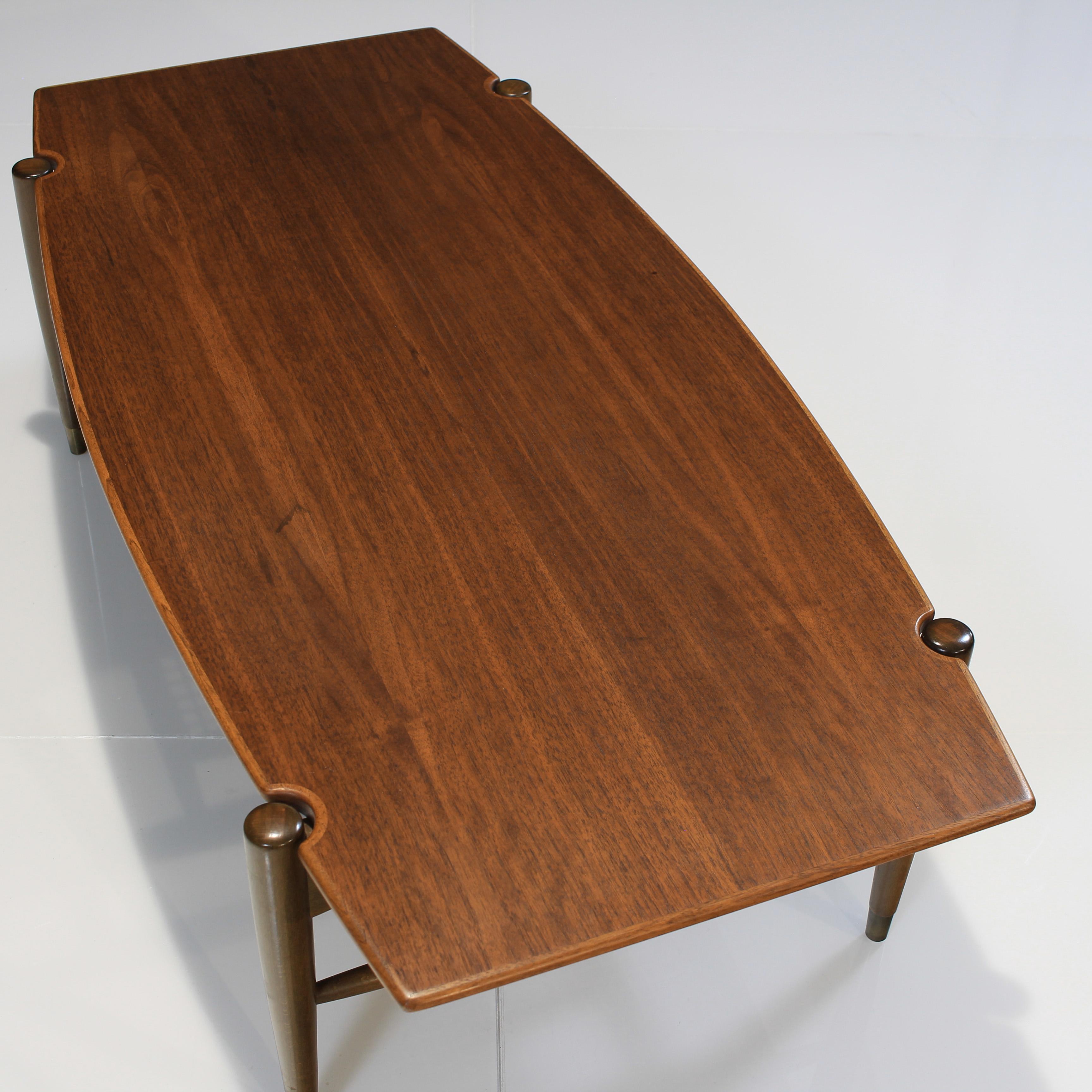 Mid-20th Century Teak and Cane Coffee Table by Folke Ohlsson 3