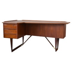Mid 20th Century Teak "Boomerang" Desk by Peter Løvig Nielsen Danish