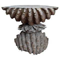 Mesa de jardín bivalva de teca de mediados del siglo XX
