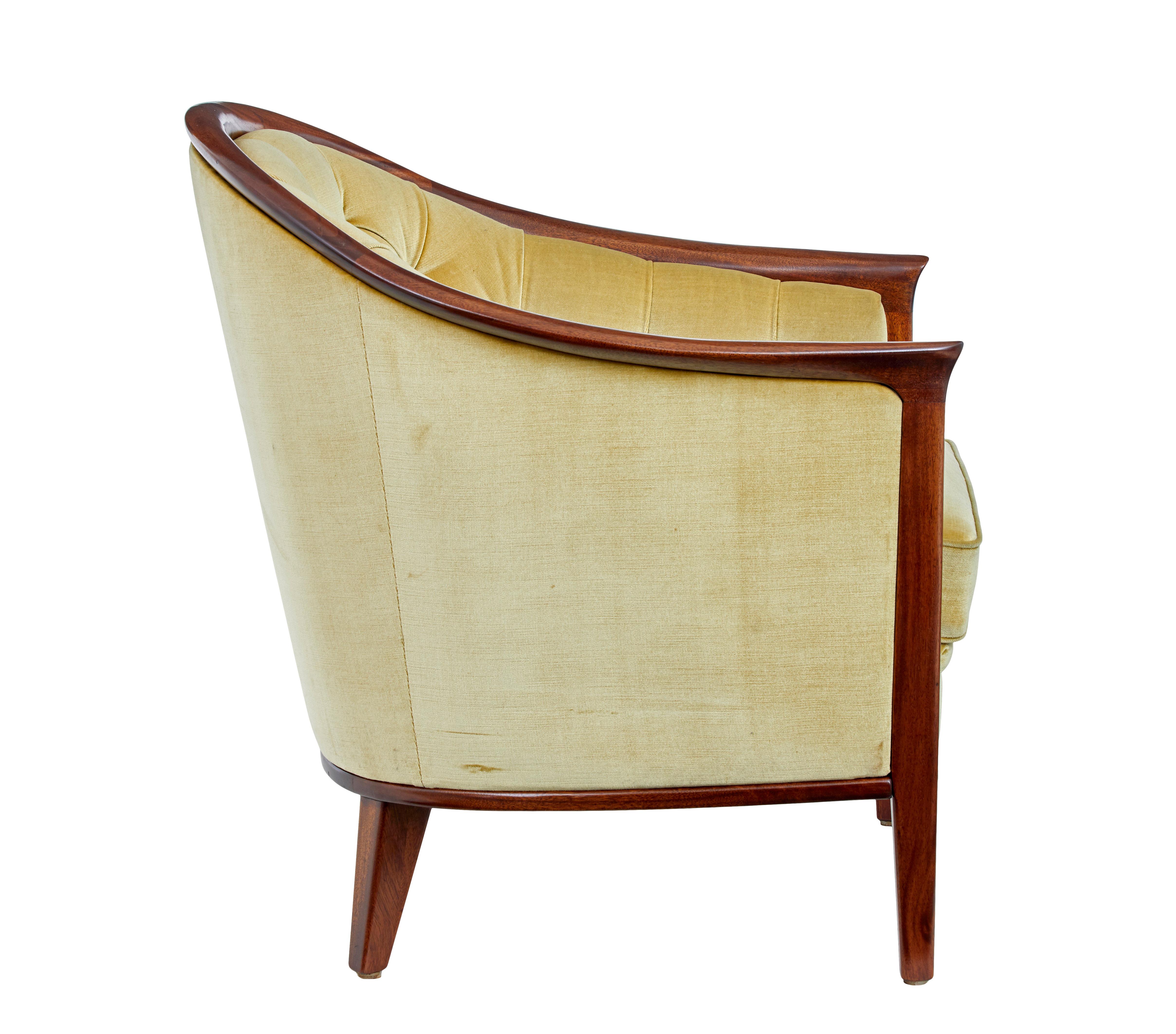 Hand-Crafted Mid 20th century teak lounge chair by Andersson