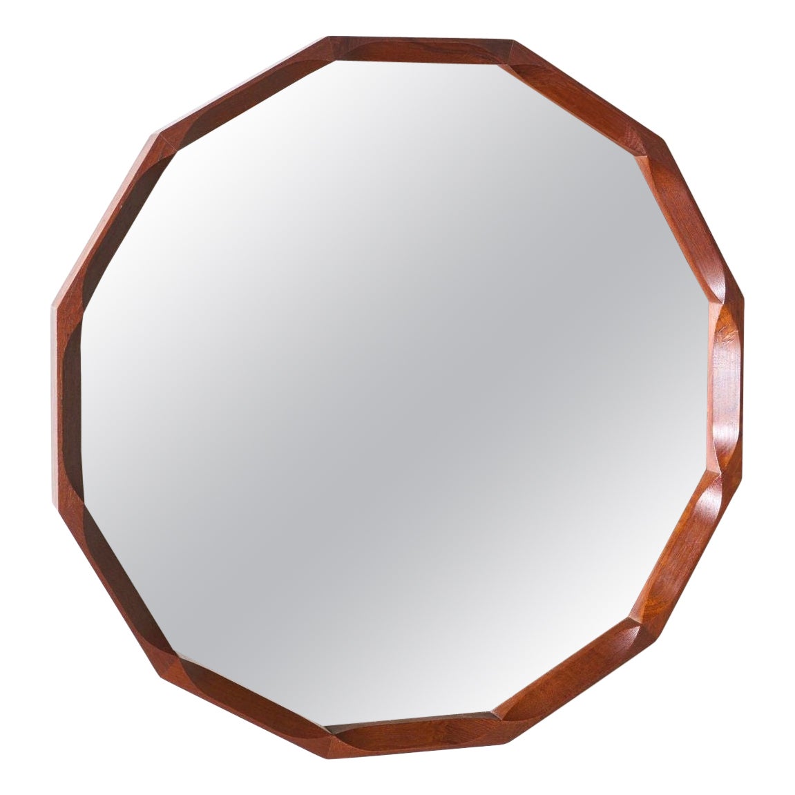 Mid 20th century teak wall mirror by Dino Cavalli (3 available) im Angebot