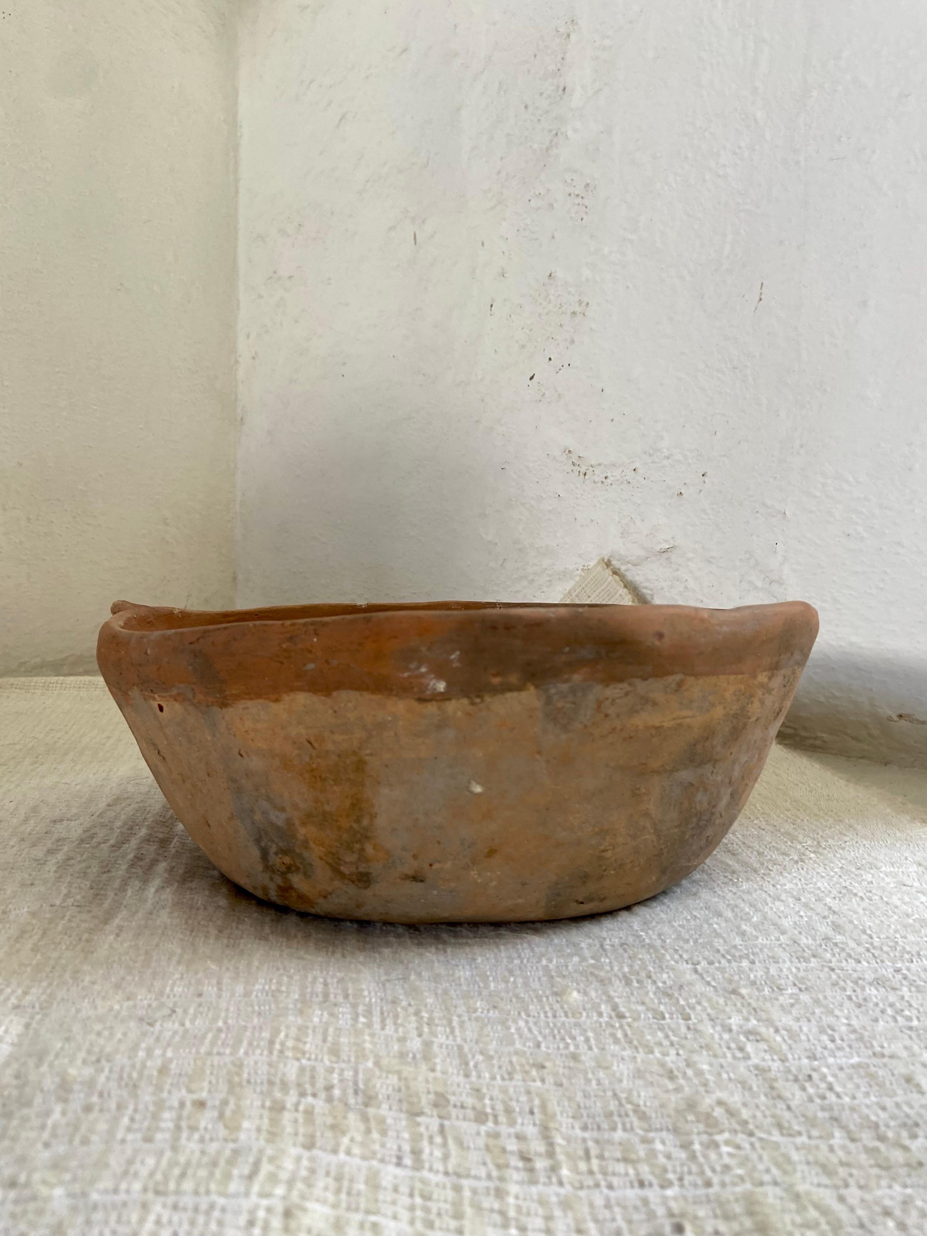 Mexican Mid-20th Century Terracotta Bowl from Mexico For Sale