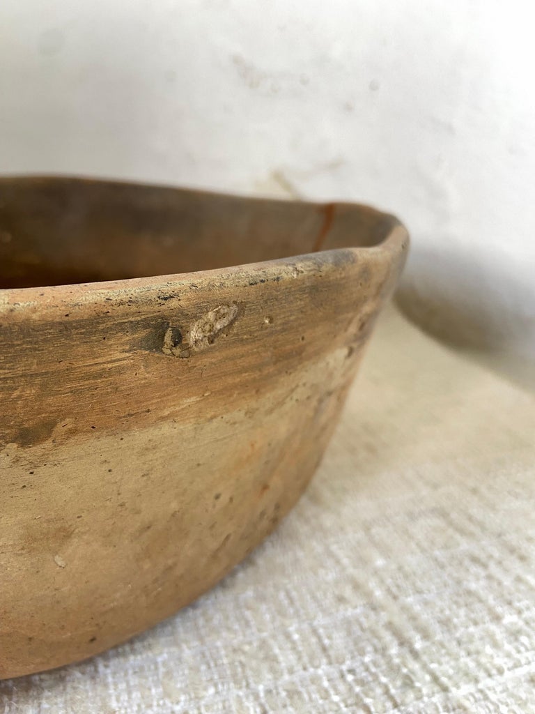 Ceramic Mid-20th Century Terracotta Bowl from Mexico For Sale