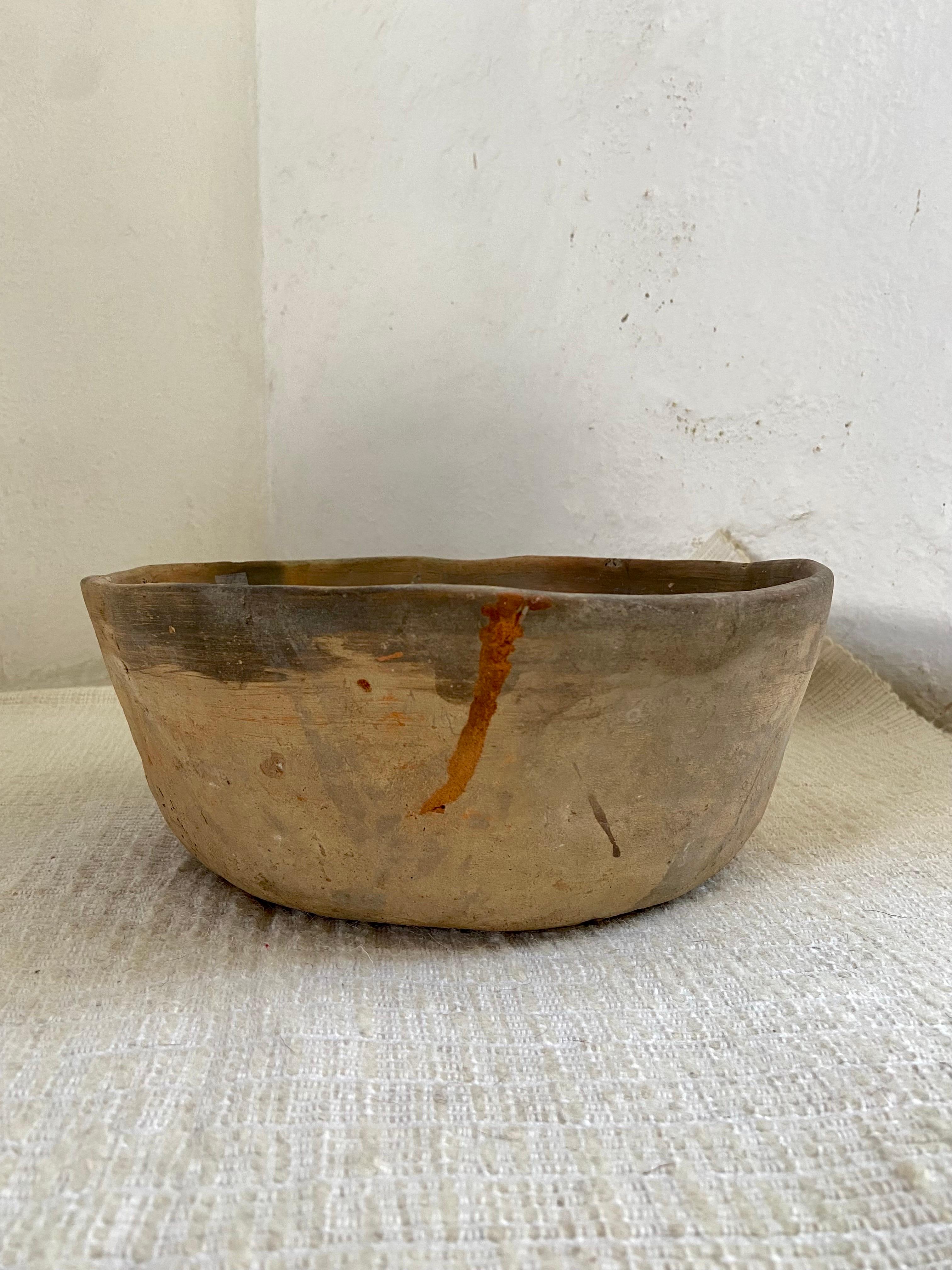 Fired Mid-20th Century Terracotta Bowl from Mexico