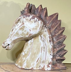 Mid -20th Century Terracotta Horse Head 19” W x 19”W x 8”D