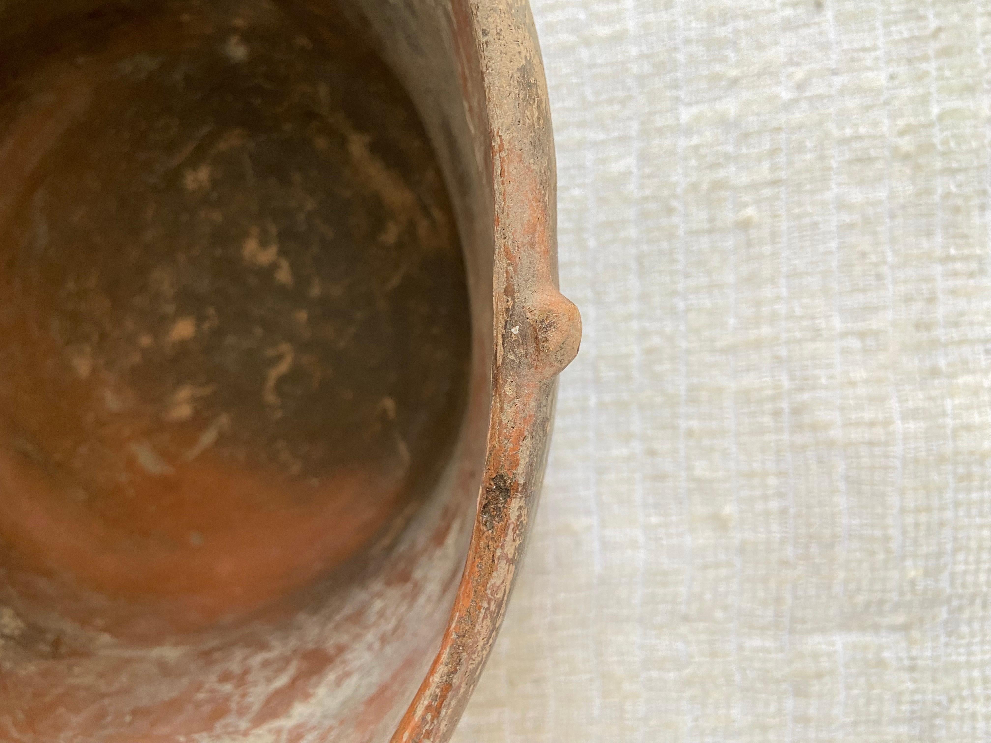 Mexican Mid-20th Century Terracotta Water Bowl from Mexico For Sale