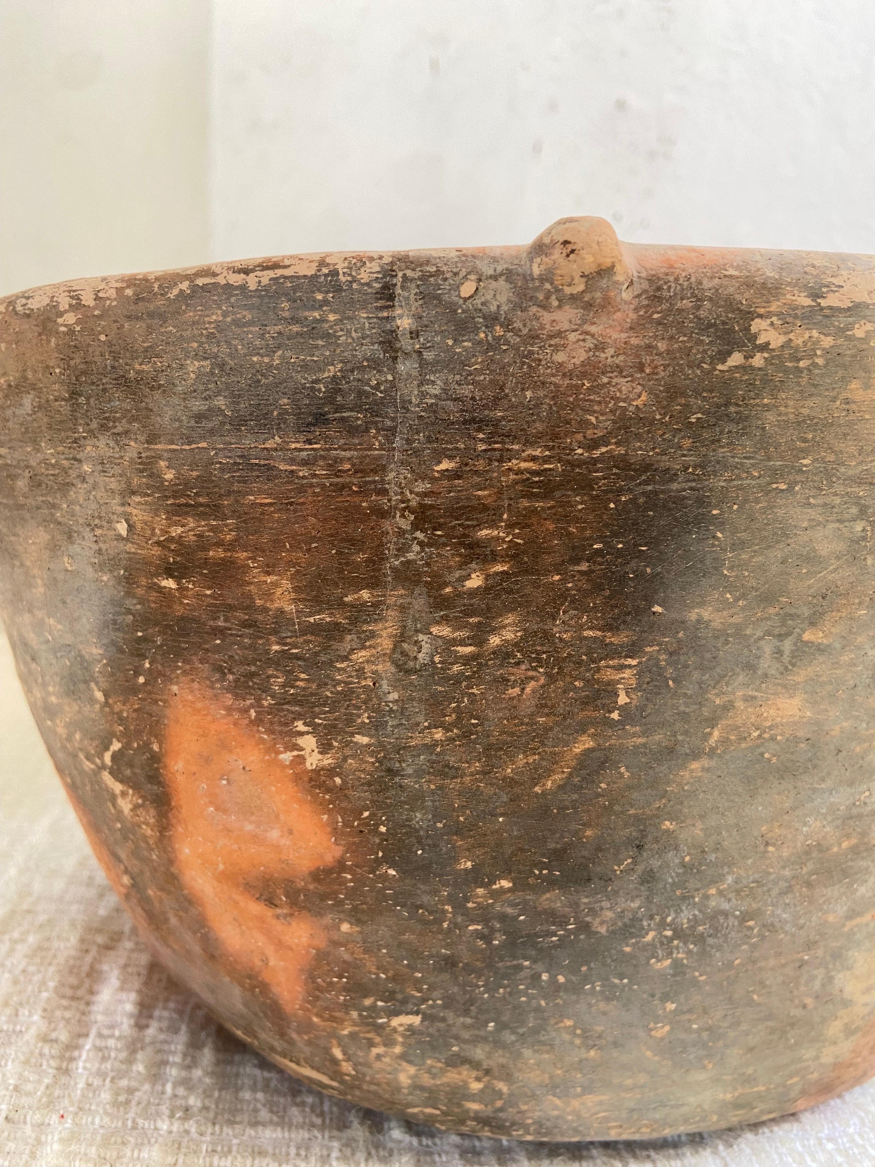 Fired Mid-20th Century Terracotta Water Bowl from Mexico For Sale
